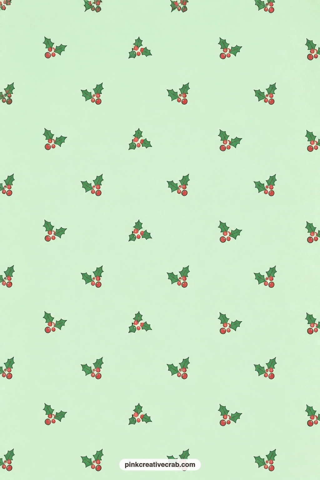 Holly Sprig Paper printable page — Try this behind a mouse or cottage sticker for a cozy holiday page, similar in spirit to the Christmas mice junk journal