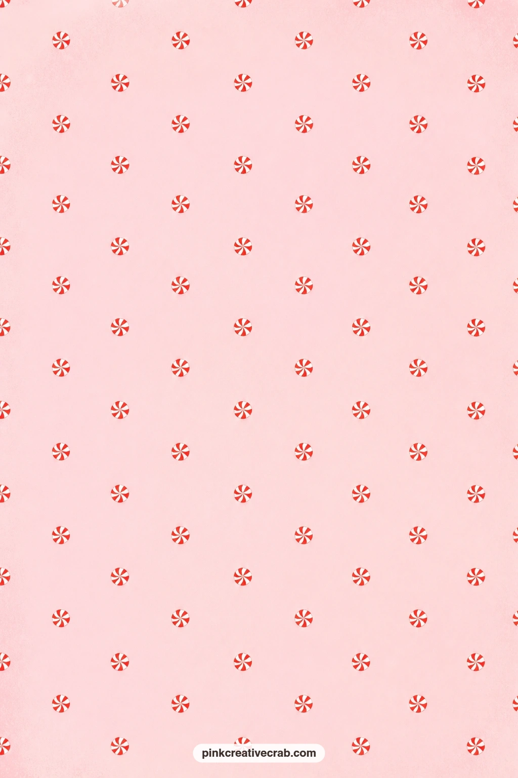 Tiny Peppermints Paper printable page — Use as a card mat behind a candy cane sticker, the small peppermints spaced wide enough to leave the center of the card