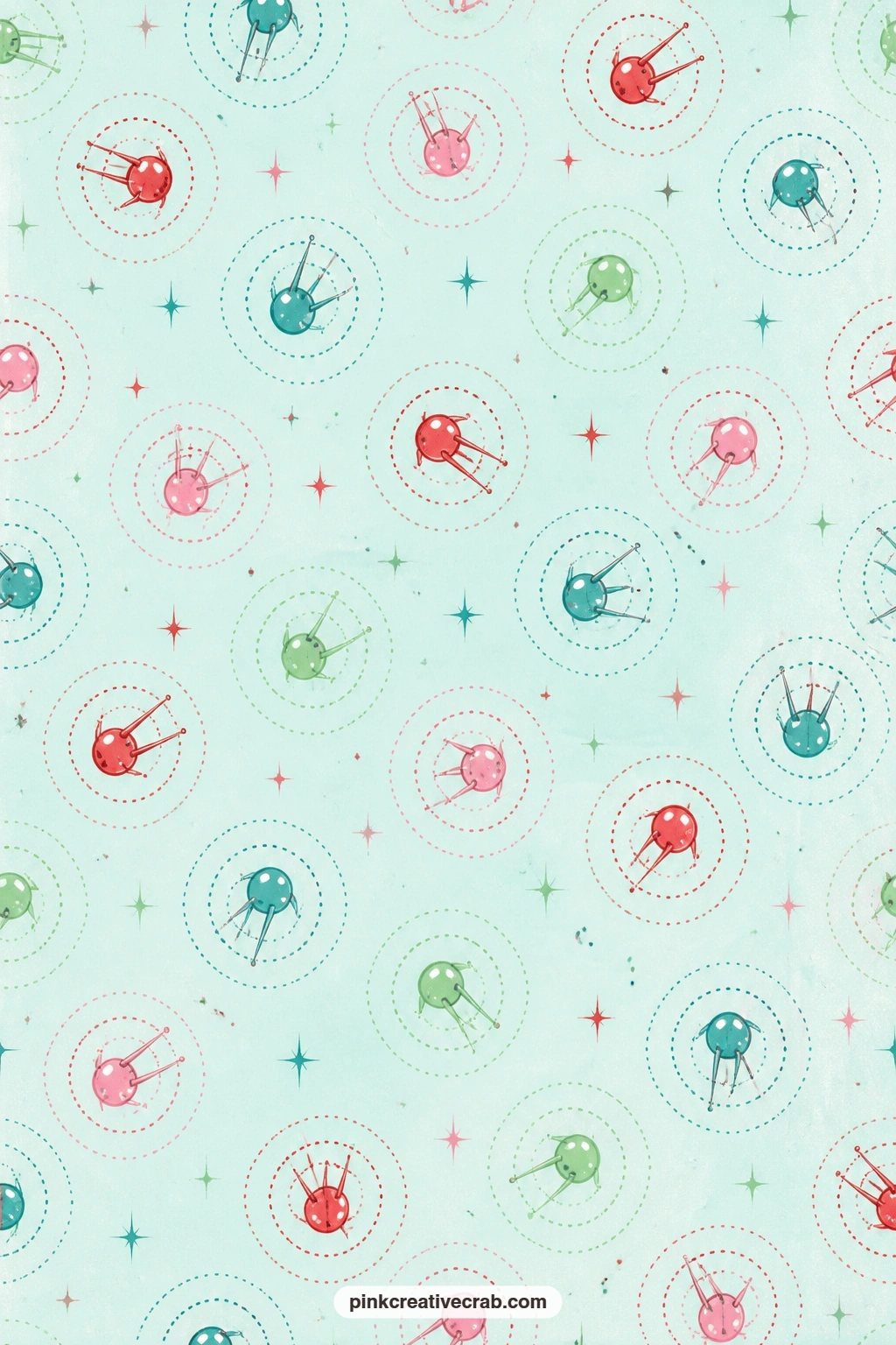 Sputnik Orbit Paper printable page — Great as a journal page base for a stargazing photo, the dotted orbit lines frame the center without drawing the eye away.