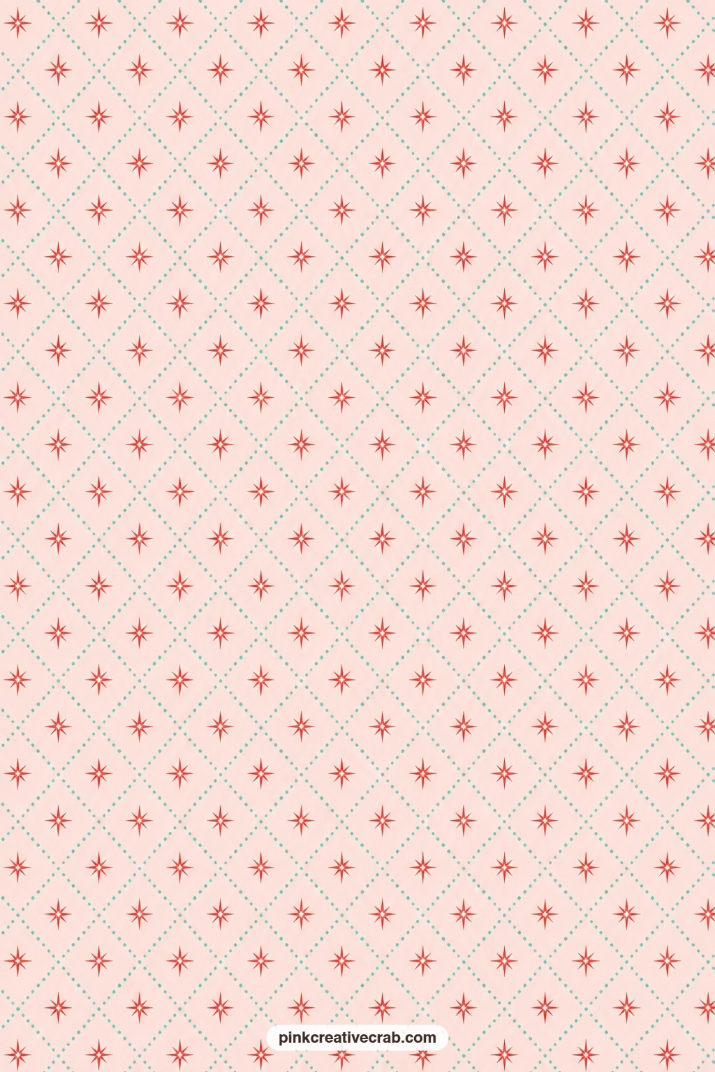Diamond Grid Star Paper printable page — Pairs well with Amoeba Shape Paper for a spread that mixes a soft organic sheet with a tidy geometric one. Atomic age