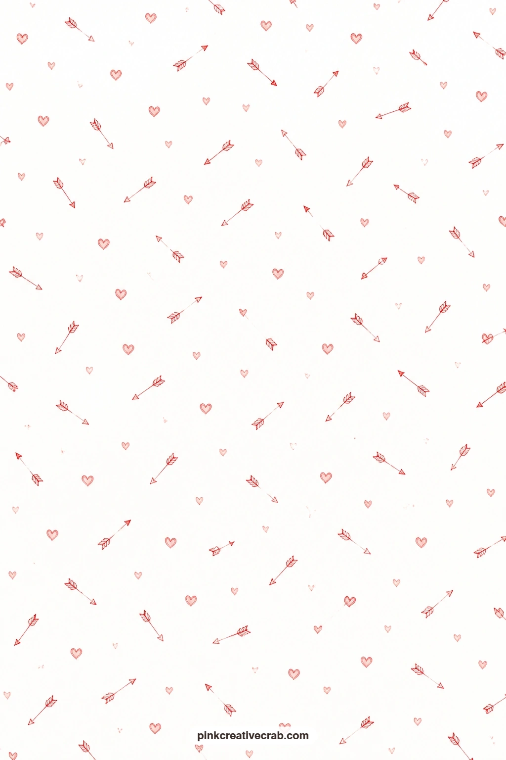 Little Arrows and Hearts Paper printable page — Small arrows cross paths with tiny hearts on white, a playful mat behind a photo corner or a sticker on a