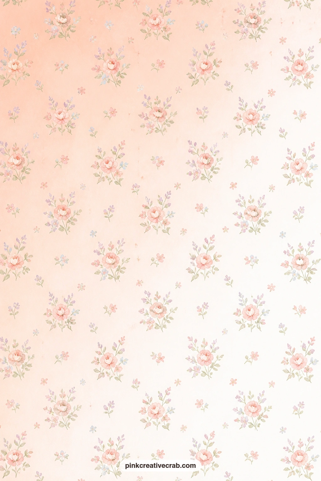 Peach Fade Wash Paper printable page — Pale peach watercolor fades gently to white across the sheet, pairing well with the Blush Dot Wash Paper for a soft