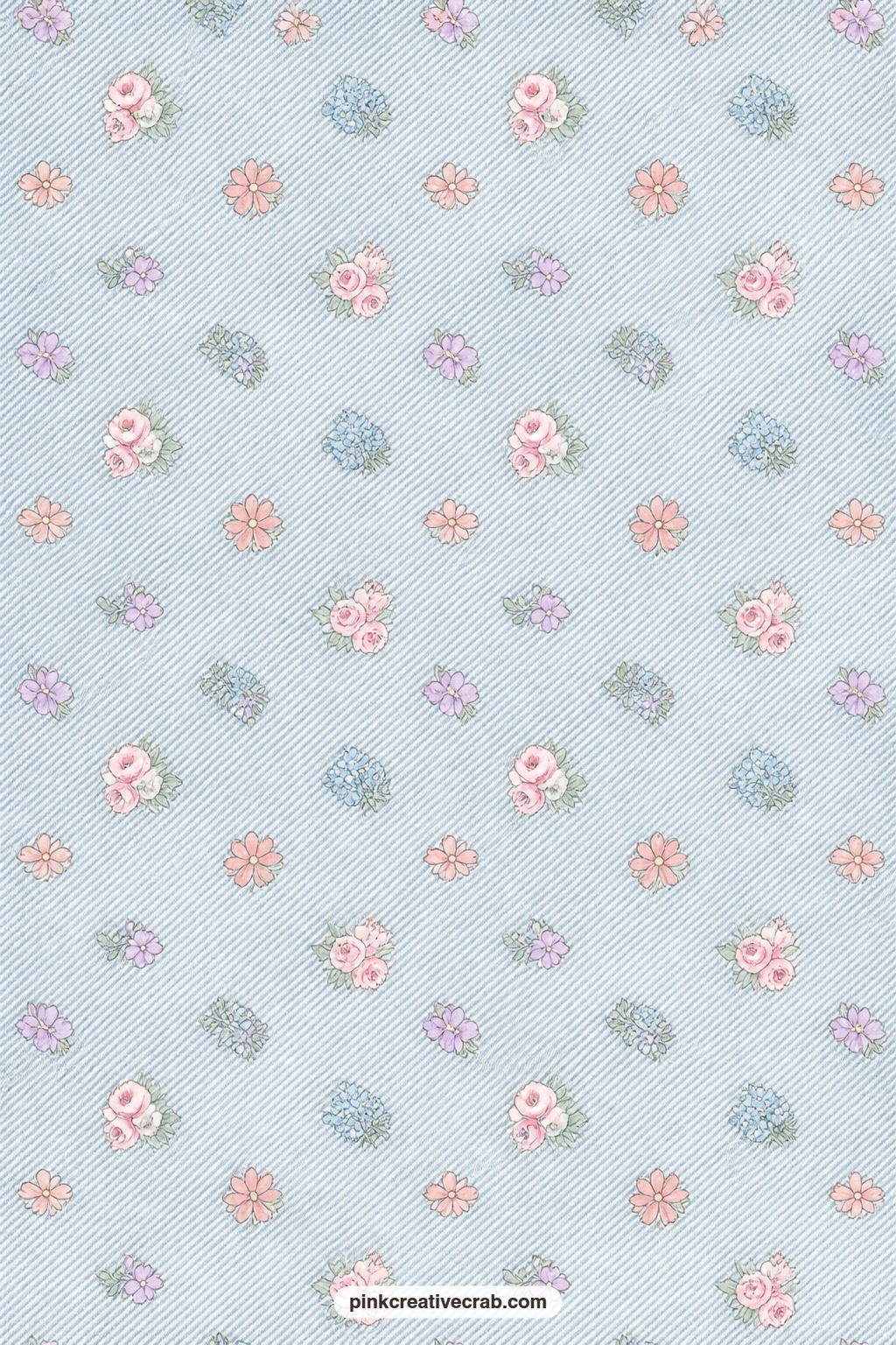 Blue Denim Texture Paper printable page — A soft blue denim texture reads casual and cozy, a good match for the blue scrapbook paper set if you want more