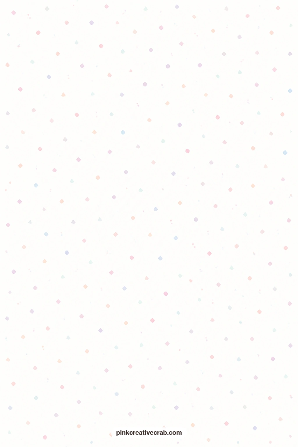 Pastel Confetti Fleck Paper printable page — Very faint pastel confetti flecks scatter across a white ground, light enough to sit behind a birthday card