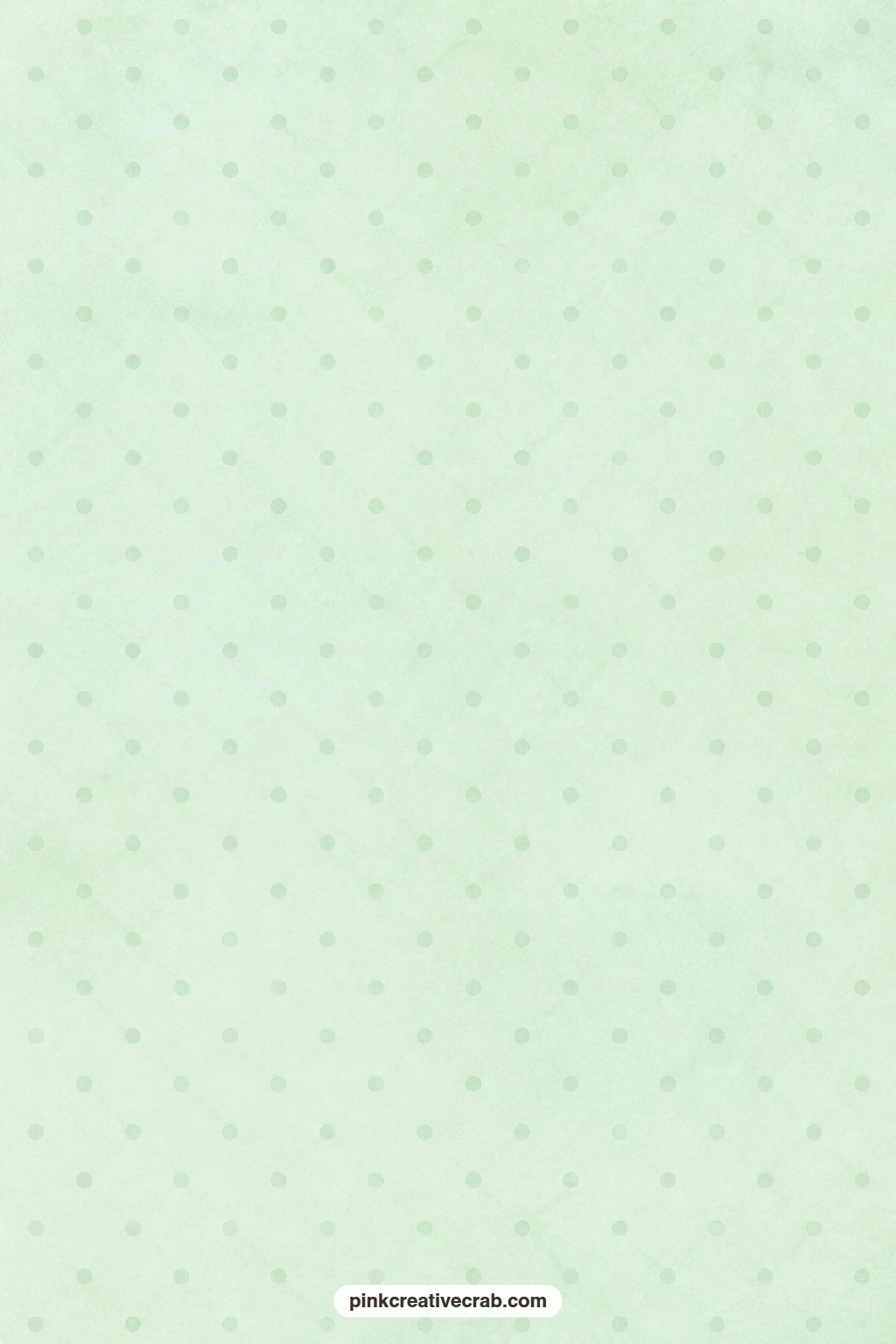 Mint Tonal Polka Paper printable page — Faint polka dots sit tone on tone over a soft mint ground, understated enough to back a stack of ephemera on a collage