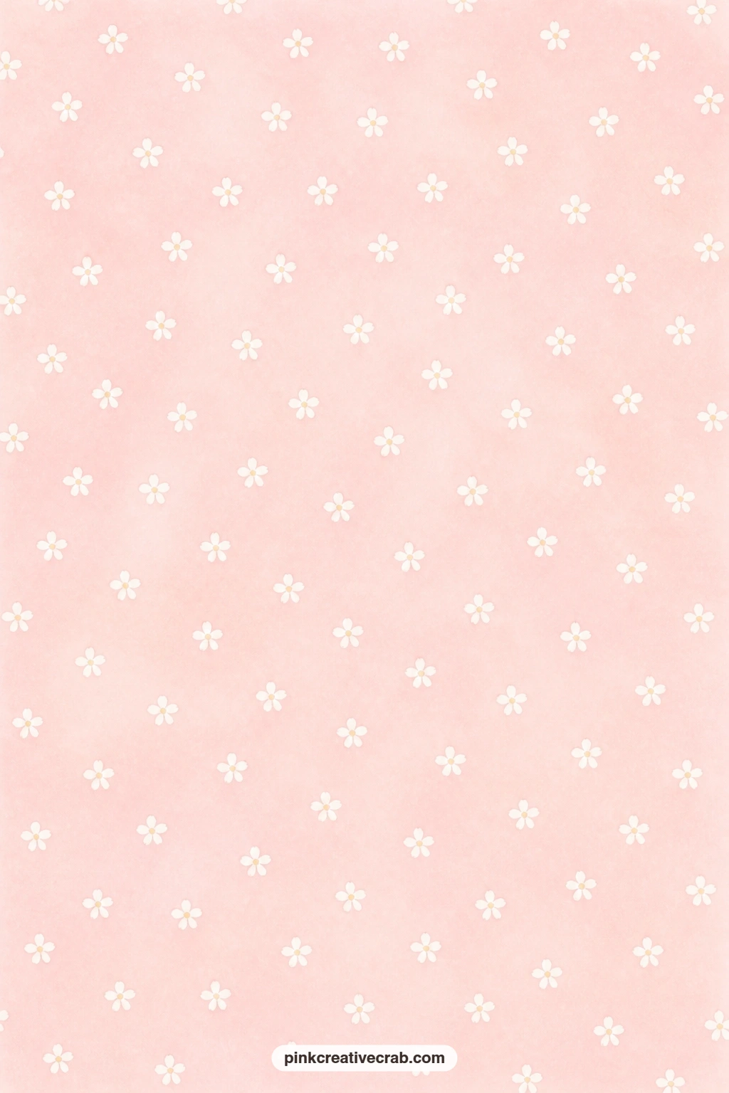 Pink Floral Scatter Paper printable page — Tiny scattered white flowers dot a pale pink ground, a gentle companion to the pink scrapbook paper set for a softer