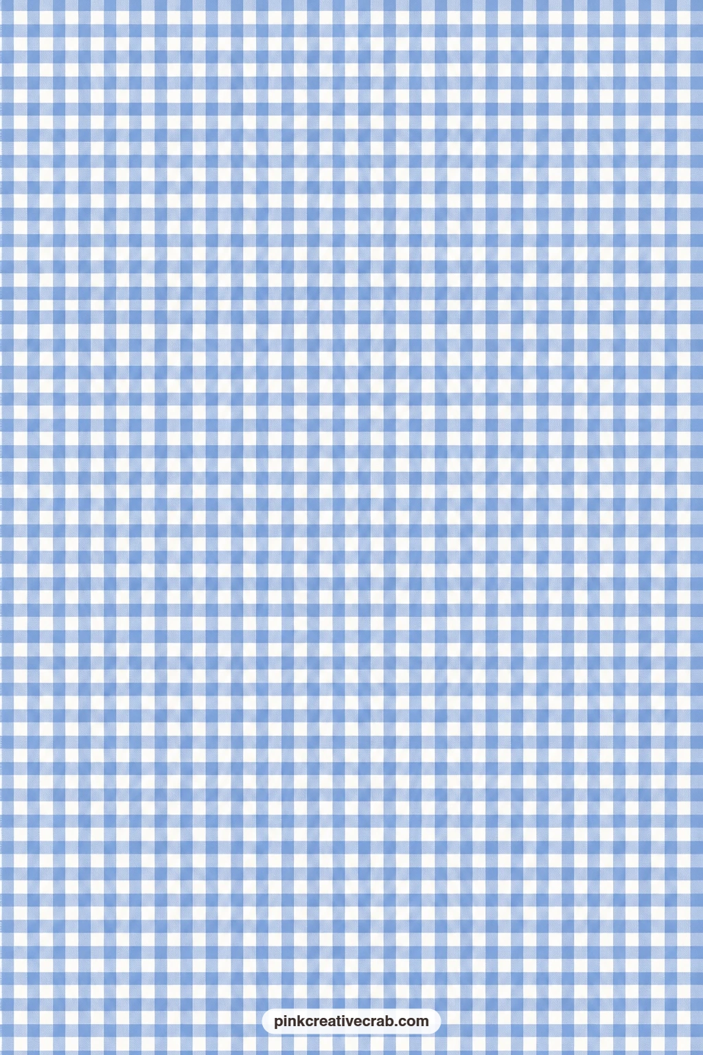 Classic Blue Gingham Paper printable page — Small blue and white checks make a steady base for a journal page under a photo, the kind of background that never