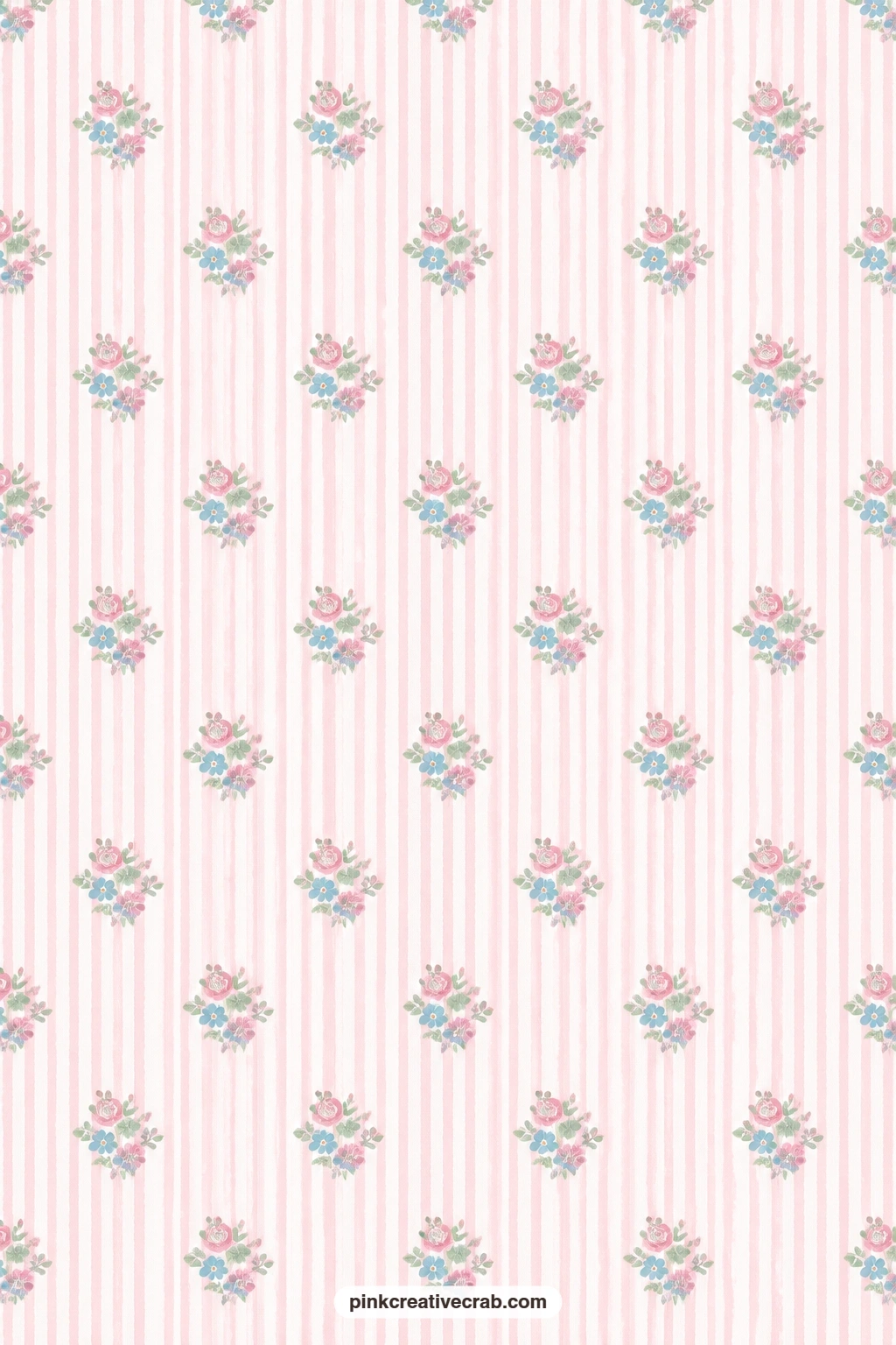 Seersucker Stripe Paper printable page — Pink and white seersucker stripes wrap a small gift with a bit of texture built right into the print, no ribbon