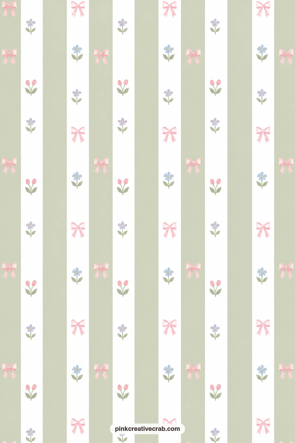 Sage Awning Stripe Paper printable page — Sage green and white awning stripes make a sturdy book cover or folio front, the wider bands giving a cleaner, bolder