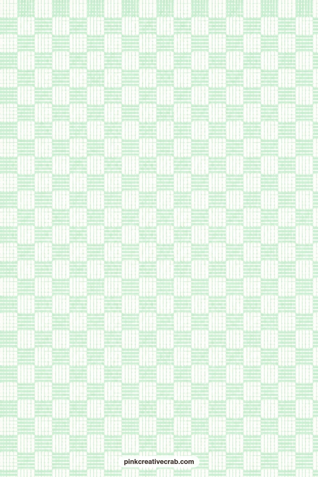 Mint Basket Weave Paper printable page — Mint basket weave check lines a folio cover with a woven look, a close cousin to gingham but with more texture built