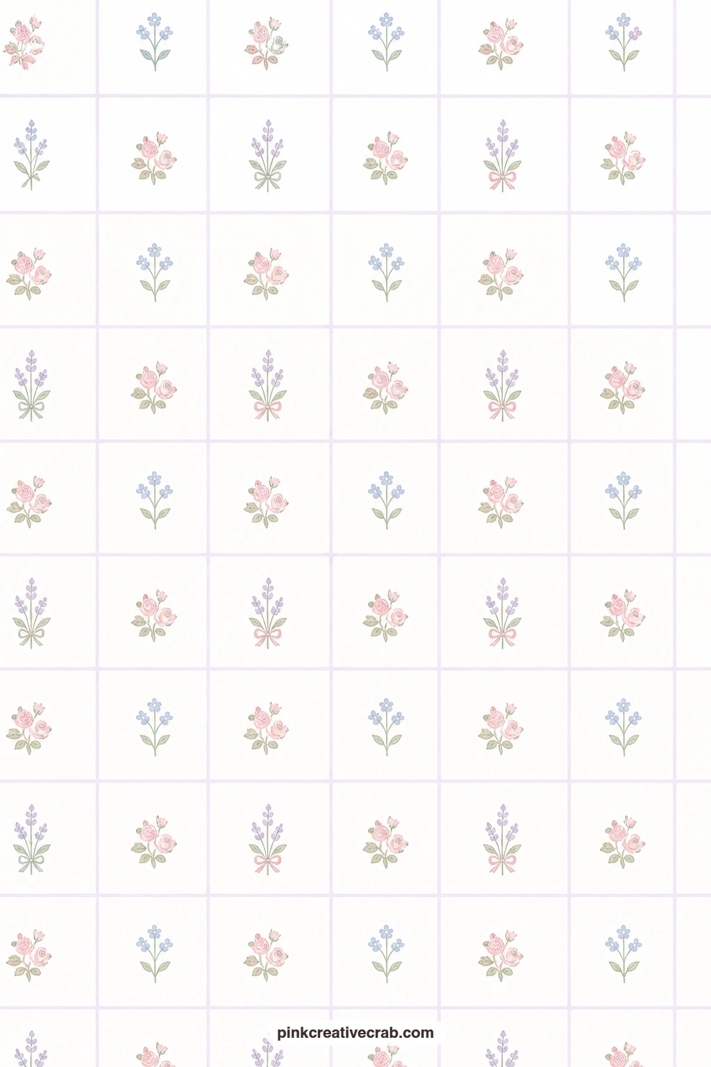 Lilac Windowpane Check Paper printable page — Lilac and white windowpane check makes a clean journal page base under a photo, the wide open squares leaving