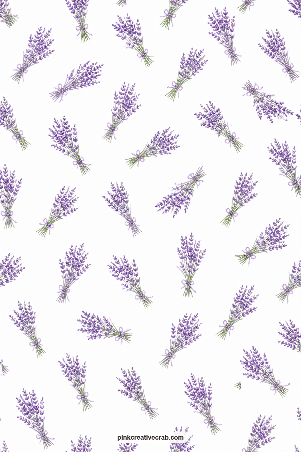 Lavender Bundle Toss Paper printable page — Scattered bundles tied with ribbon sit well as a journal page base under a photo, leaving plenty of white ground