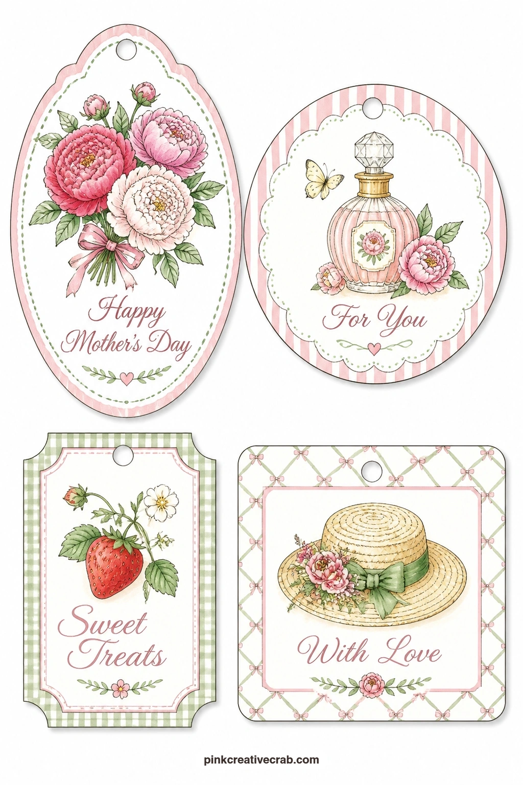 Peonies and Perfume printable page — Peonies, perfume and a strawberry sum up a particular kind of mother, the one who loves a dressing table as much as a