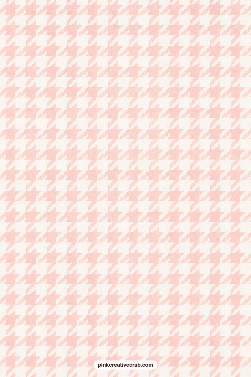 Blush Houndstooth Paper printable page — A pale pink and white houndstooth gives the set a quieter geometric sheet for wrapping a small gift without any