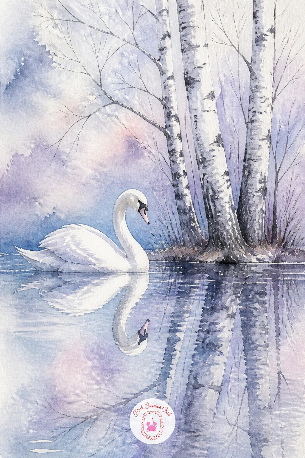 Swan Reflected Under Silver Birches — Reflections make a lovely subject on their own, so try a swan reflected in still water under bare silver birches. Swan