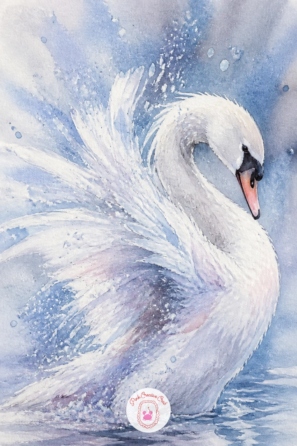 Swan Shaking Water From Feathers — For a burst of energy, try a swan shaking water droplets from its feathers. Swan drawing