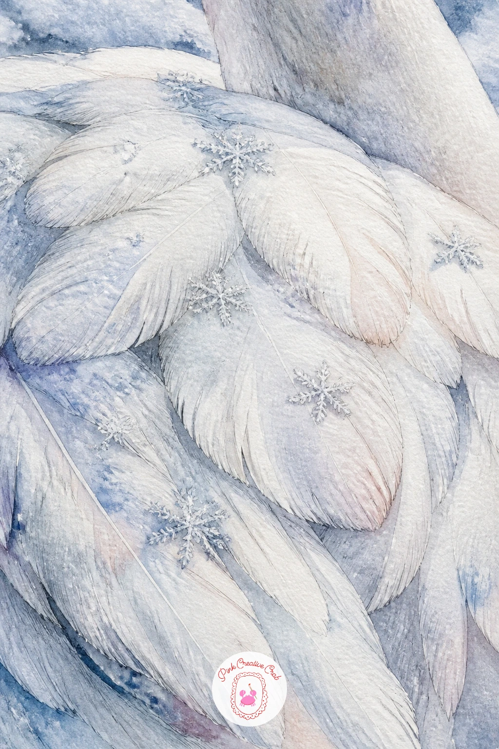 Swan With Snowflakes on Its Back — Zoom in close with a swan with snowflakes resting on its white back, a good subject for practicing texture up close. Swan