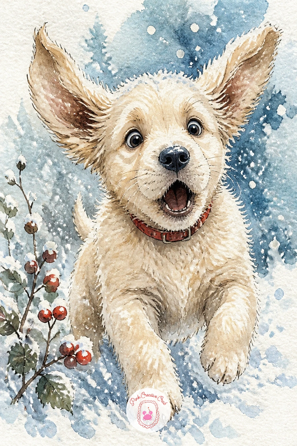 Puppy Seeing Snow For The First Time — Capture something more expressive with a puppy seeing snow for the first time, ears flying up and out, body frozen mid