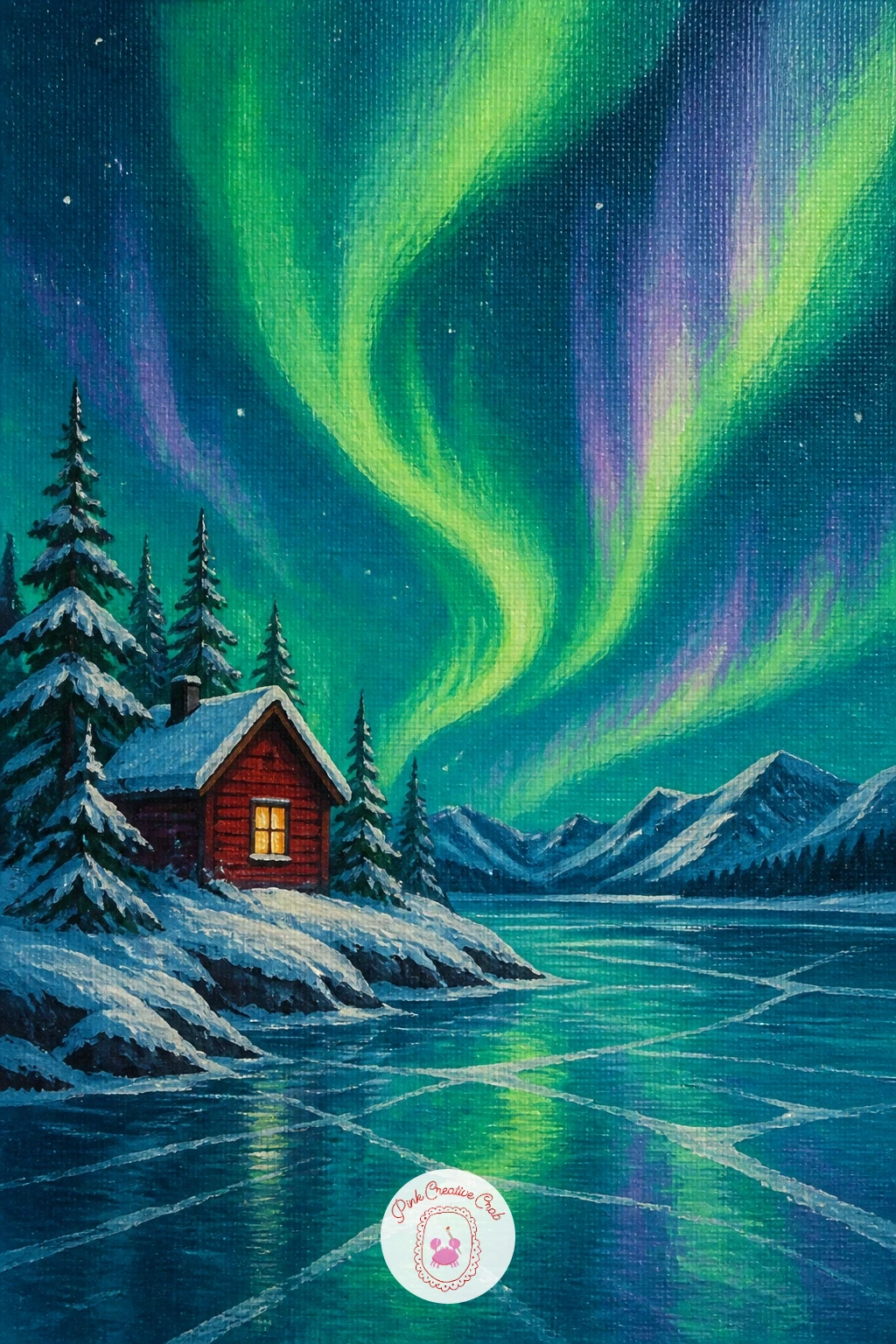 Red Cabin by a Frozen Lake — Start the whole series with a red wooden cabin by a frozen lake, the simplest shape on this list and a good way to learn the order