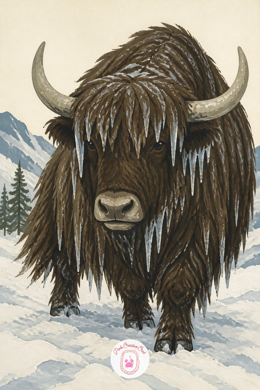 Shaggy Yak With Icicles in Its Fur — Snow leopards share these slopes with other animals built for the cold, and the yak is the easiest place to start since