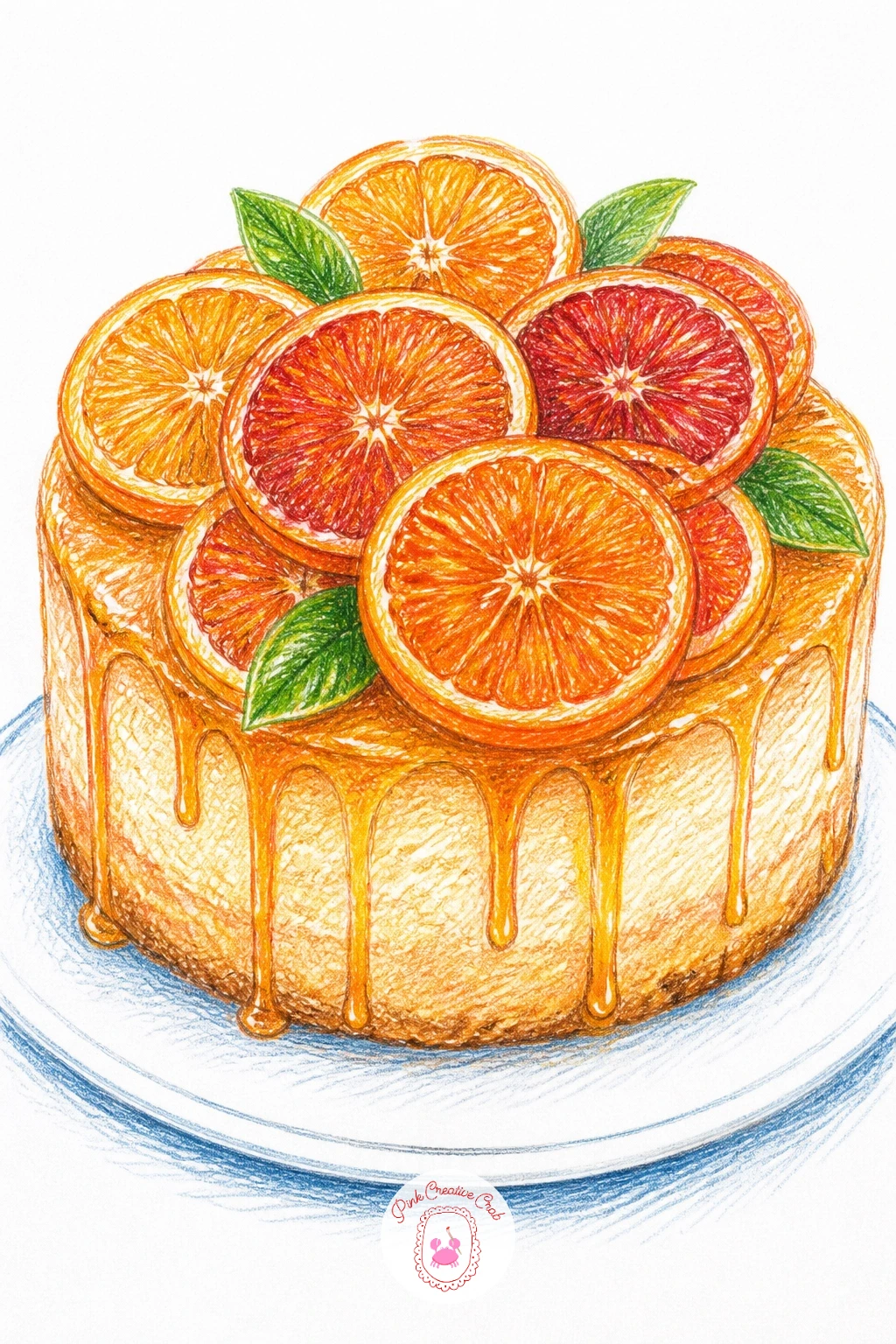 Citrus Cake With Candied Orange Rounds — Food textures reward patience, and a citrus cake topped with candied orange rounds gives you three different surfaces