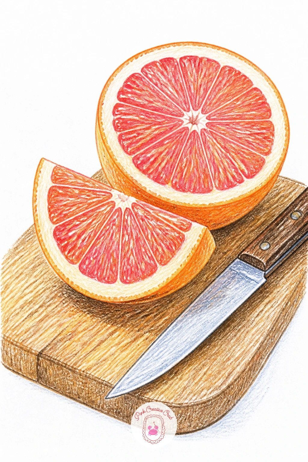 Sliced Cara Cara Orange With Pink Flesh — Cara Cara oranges give you a lovely surprise color, pink flesh under ordinary orange skin, which makes for a